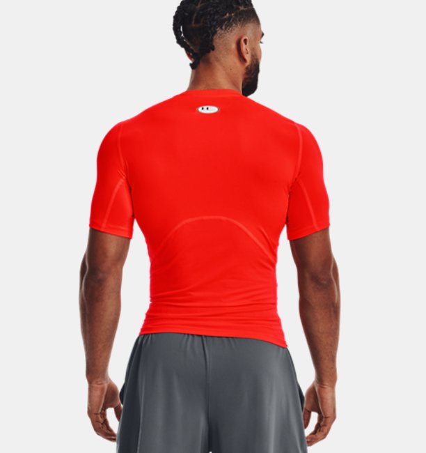 アンダーアーマー メンズ Tシャツ Men's HeatGear Armour Short Sleeve - Bolt Red/White