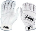 フランクリン メンズ バッティンググローブ Franklin Adult Natural II Batting Gloves - White/White
