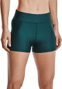 アンダーアーマー レディース トレーニング ショーツ Under Armour Women 039 s HeatGear Mid Rise 3” Shorts - Tourmaline Teal