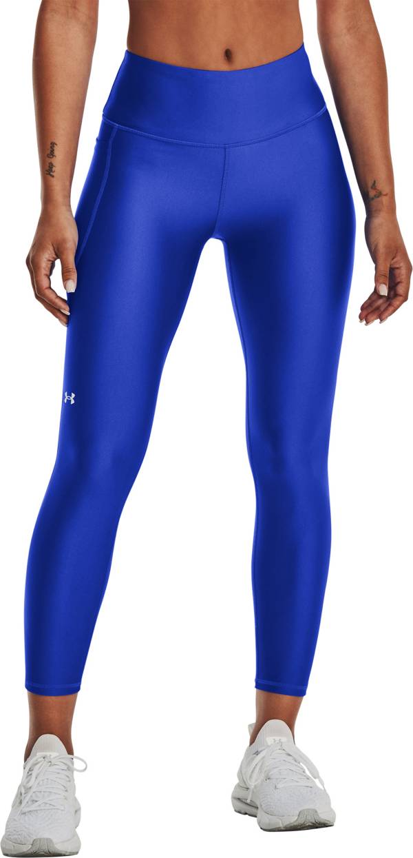 楽天trois　HOMMEアンダーアーマー レディース レギンス Under Armour Women's HeatGear High Rise No-Slip Waistband 7/8 Leggings - Versa Blue