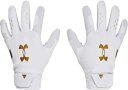 アンダーアーマー キッズ バッティンググローブ Under Armour Youth Harper Hustle 21 Batting Gloves - White