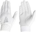 アディダス メンズ バッティンググローブ adidas Adult Trilogy Batting Gloves - White