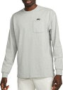 iCL Y TVc  T Nike Sportswear Premium Essentials Men's Long-Sleeve Pocket T-Shirt - Dk Grey Heather