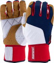 マルッチ メンズ バッティンググローブ Marucci Adult Blacksmith Full Wrap USA Batting Gloves - Red/White/Blue