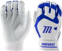 マルッチ メンズ バッティンググローブ Marucci Adult Signature Batting Gloves - White/Royal