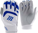 }b` LbY obeBOO[u Marucci Youth Signature 3 Batting Gloves - White/Royal Blue