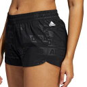アディダス レディース トレーニングショーツ adidas Women's Pacer Woven Deboss Shorts - Black