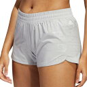 アディダス レディース トレーニングショーツ adidas Women's Pacer Woven Deboss Shorts - Grey Two