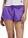 AfB_X fB[X g[jOV[c adidas Women's Pacer Woven Deboss Shorts - Purple Rush