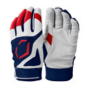 G{V[h Y obeBOO[u Evoshield Adult SRZ 1 Batting Gloves - Red/White/Blue