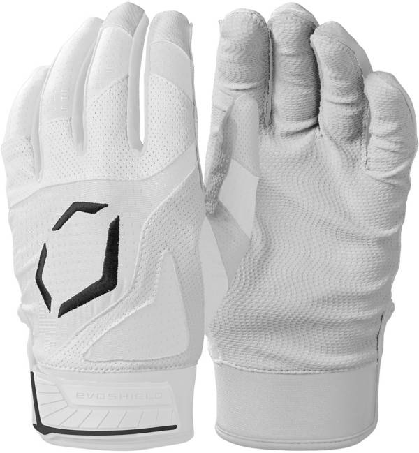 エボシールド メンズ バッティンググローブ Evoshield Adult Standout Batting Gloves - Team White