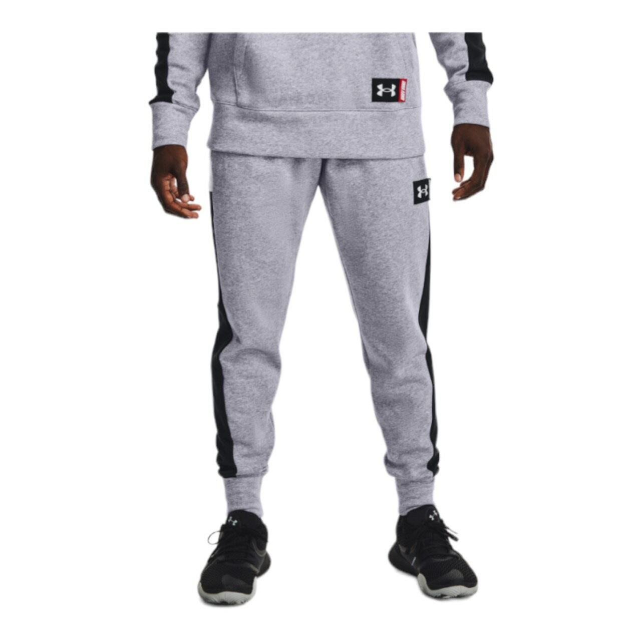 Rakuten - アンダーアーマー メンズ ジョガーパンツ Under Armour Baseline Fleece Joggers - Mod Grey/Light Heather/Black