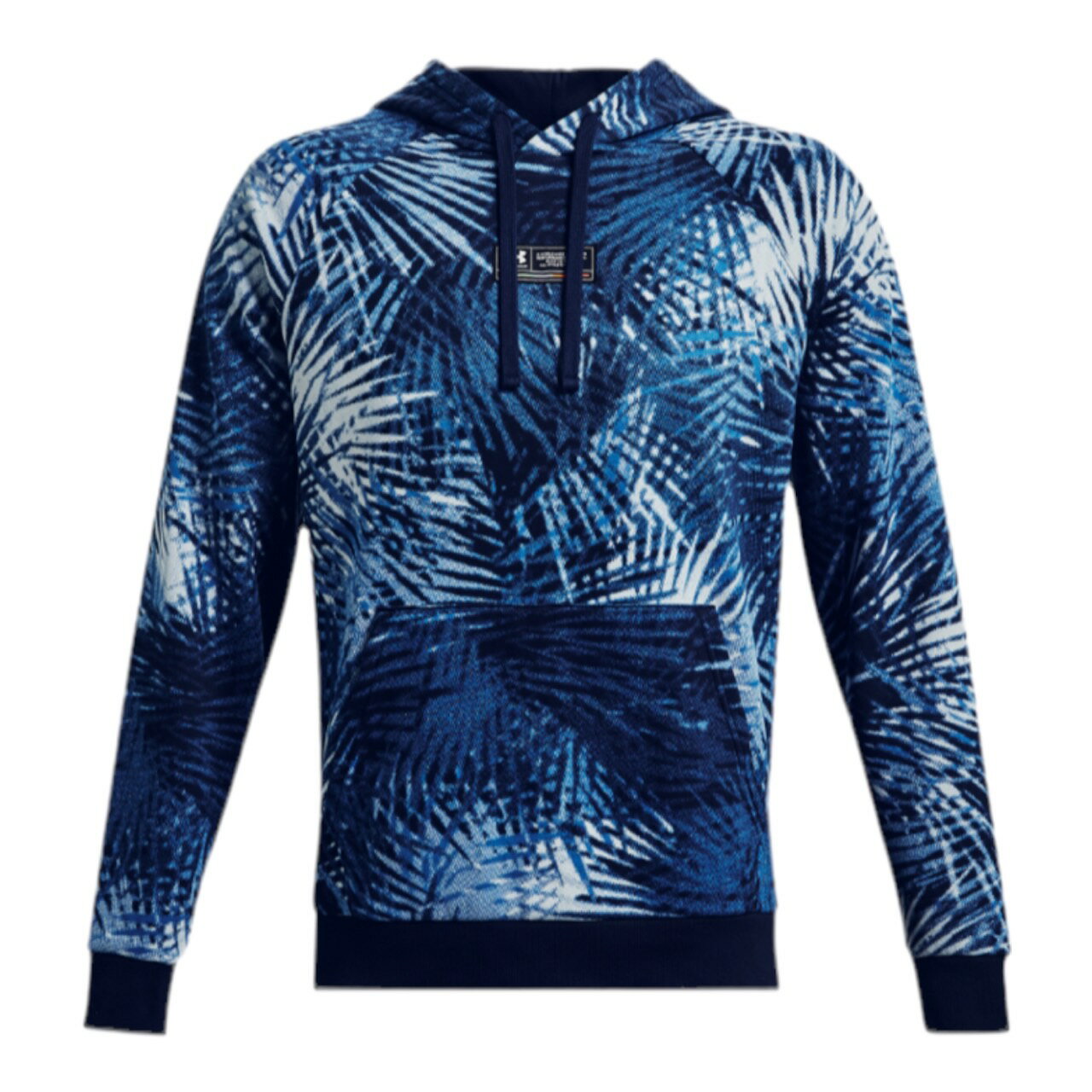 Rakuten - アンダーアーマー メンズ パーカー Under Armour Rival Fleece Sport Palm P/O Hoodie - Blue/White