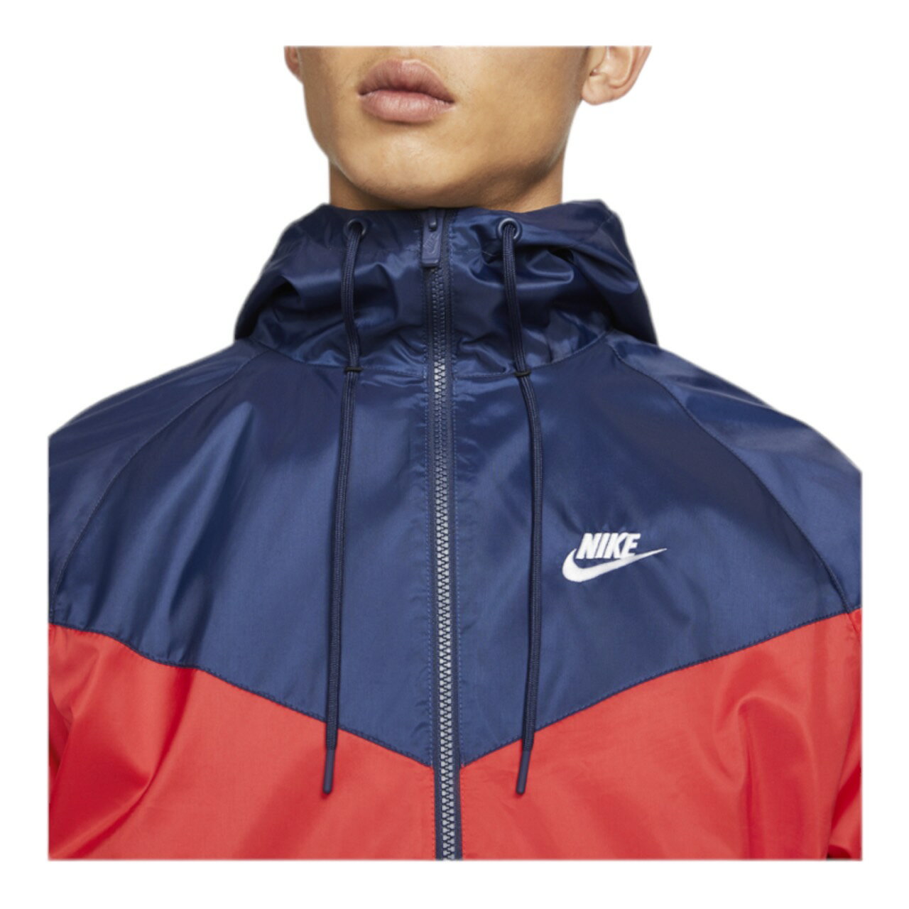 ナイキ メンズ ウィンドブレーカー Nike Woven Windrunner Hooded Jacket - University Red/Midnight Navy/White