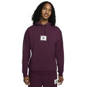 W[_ Y p[J[ Jordan Statement Fleece Pullover Hoodie - Maroon/Maroon