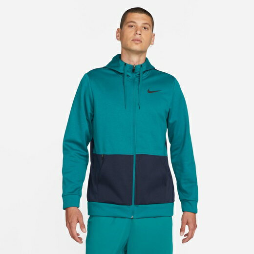 Rakuten - ナイキ メンズ パーカー Nike Therma Full-Zip Hoodie - Bright Spruce/Obsidian/Black