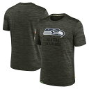 ナイキ メンズ Tシャツ 半袖 Seattle Seahawks Nike 2022 Salute to Service Velocity Team T-Shirt - Brown NFL サルート おしゃれ ブランド