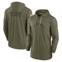 ナイキ メンズ パーカー Los Angeles Chargers Nike 2022 Salute to Service Tonal Pullover Hoodie - Olive NFL サルート おしゃれ ブランド