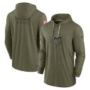 ナイキ メンズ パーカー Minnesota Vikings Nike 2022 Salute to Service Tonal Pullover Hoodie - Olive NFL サルート おしゃれ ブランド