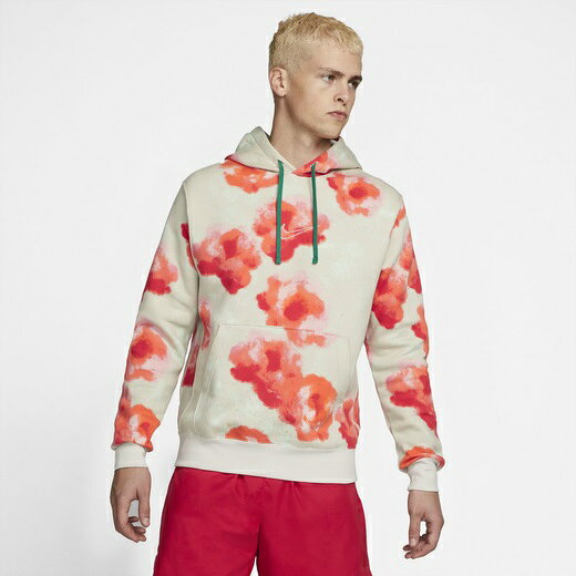 Rakuten - ナイキ メンズ パーカー Nike NSW Club BB Floral PO Hoodie - Tan/Red