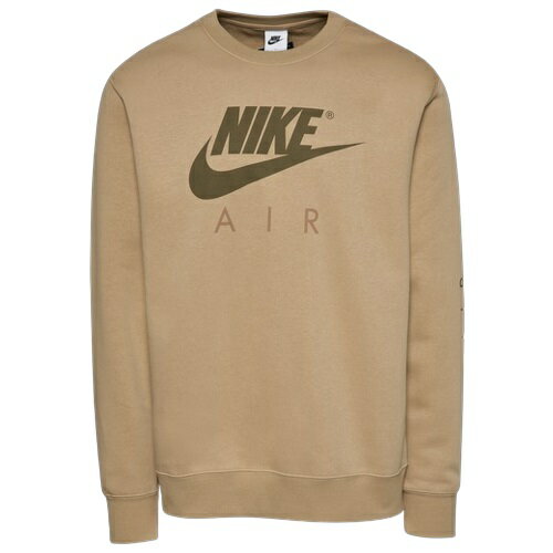 Rakuten - ナイキ メンズ スウェットシャツ Nike Air Crew Fleece - Limestone/Olive/Brown