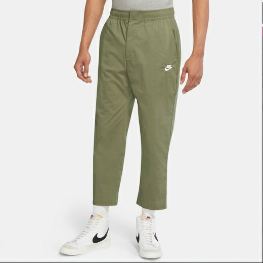 Rakuten - ナイキ メンズ ロングパンツ ウーブンパンツ Nike Club Woven Sneaker Pants - Olive/White