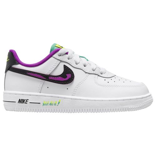 楽天trois　HOMMEナイキ キッズ ジュニア スニーカー Nike Air Force 1 LV8 PS - White/Black/Vivid Purple