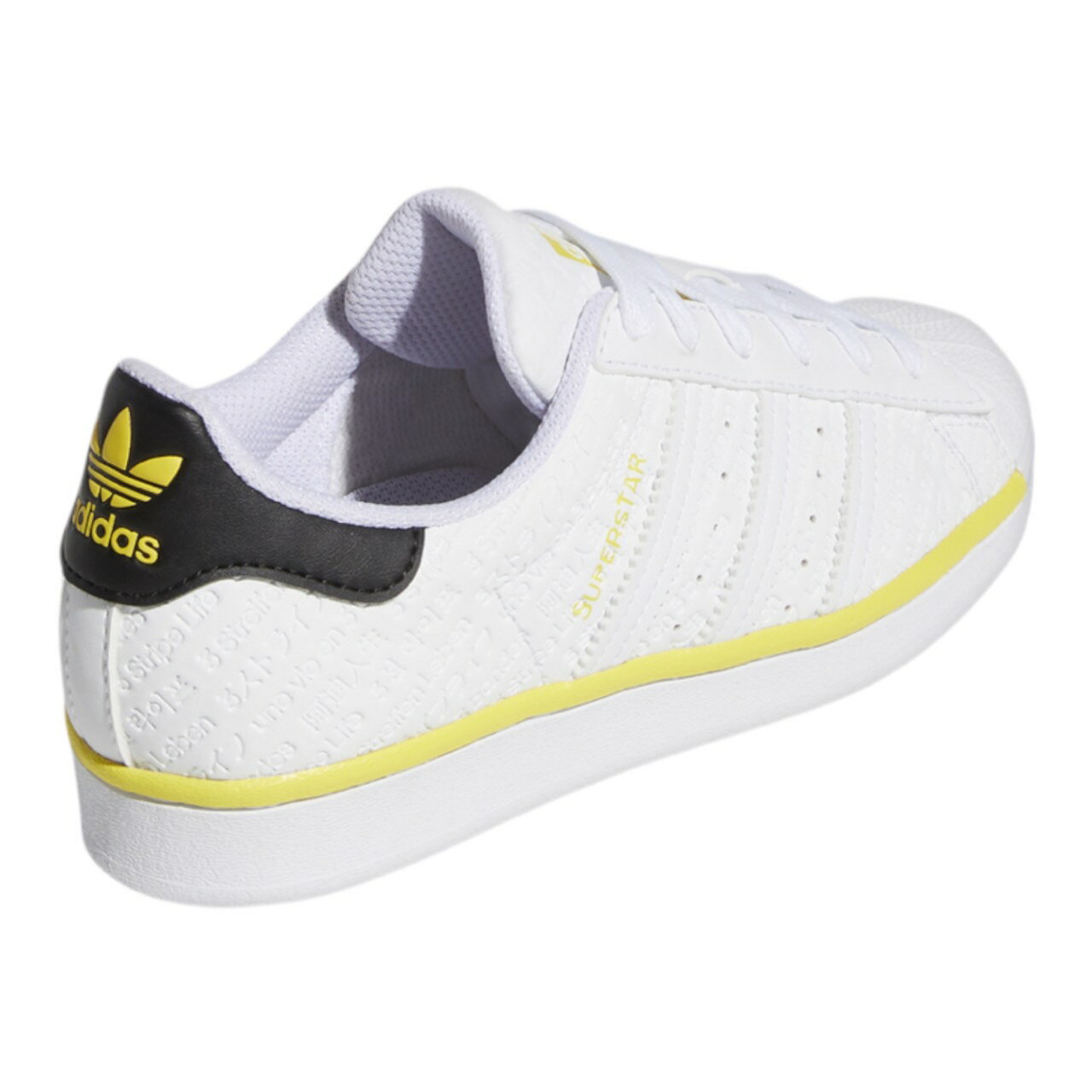 アディダス オリジナルス キッズ スニーカー スーパースター adidas Originals Superstar GS - White/Yellow/Black 白 ホワイト イエロー 靴 通学