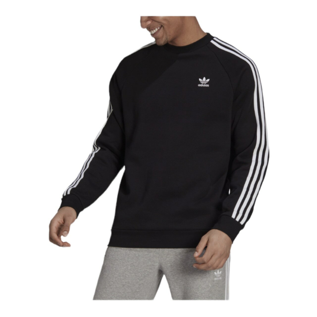 Rakuten - アディダス オリジナルス メンズ スウェットシャツ adidas 3-Stripes Crew - Black 黒 ブラック トレーナー 3本ライン