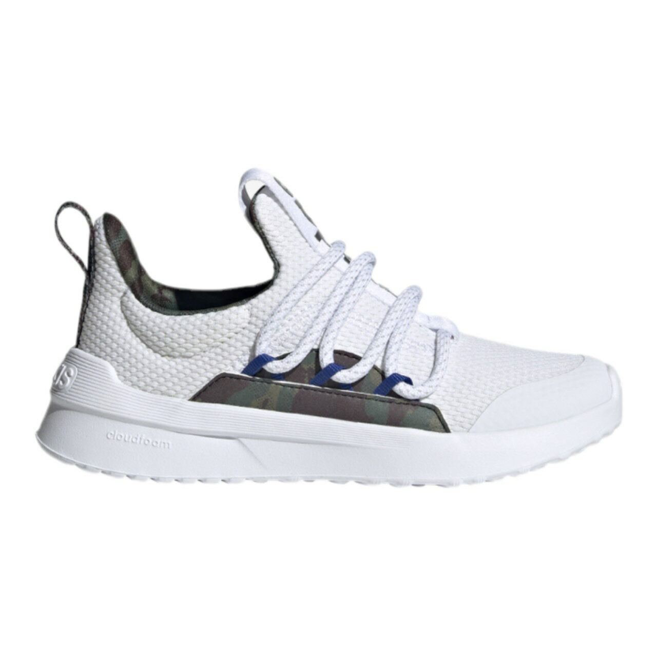 楽天trois　HOMMEアディダス キッズ スニーカー adidas Lite Racer Adapt 5.0 GS - White/White/Royal 白 ホワイト 靴 通学