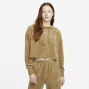 iCL fB[X p[J[ Nike NSW Velour Modern Crop Pullover - Tan