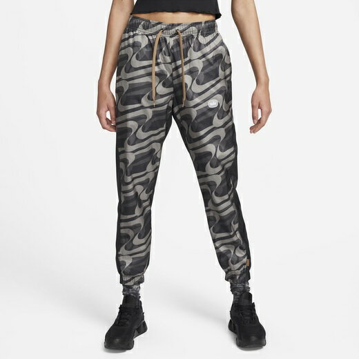 ナイキ レディース ウーブンパンツ Nike NSW Icon Clash Woven AOP Pants - Black