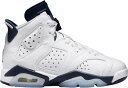 ジョーダン キッズ バッシュ Jordan Kids' GS Air Jordan 6 Retro - White/Navy 白 ホワイト バスケットシューズ ...