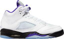 W[_ LbY obV Jordan Kids' GS Air Jordan 5 Retro - White/Purple/Black  zCg oXPbgV[Y ~joX q j̎q ̎q