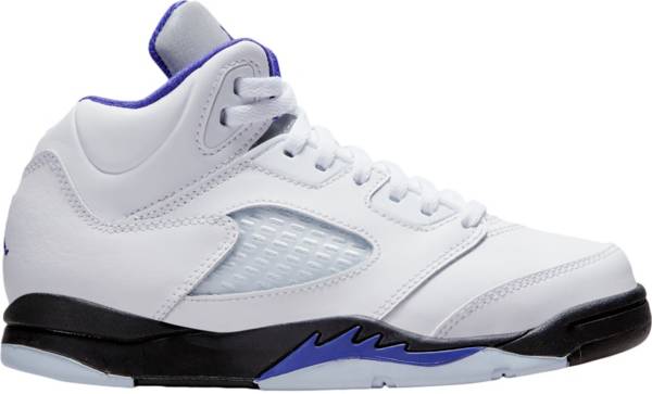 ジョーダン キッズ ジュニア バッシュ Jordan Kids' PS Air Jordan 5 Retro - White/Purple/Black 白 ホワイト バスケットシューズ ミニバス 子供 男の子 女の子