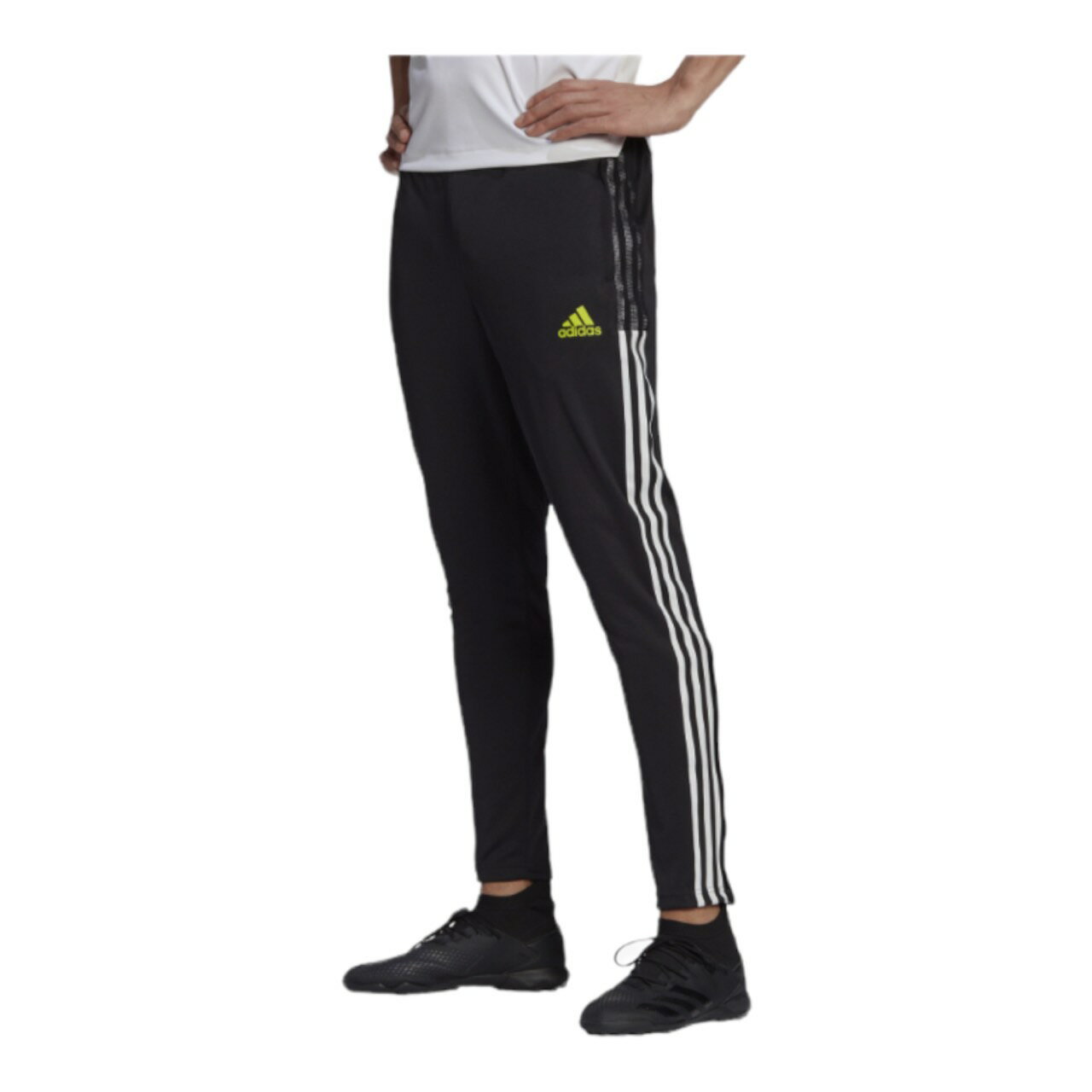 アディダス メンズ ロングパンツ adidas Tiro 21 Taped Pants - Black/Semi Solar Yellow