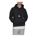 AfB_X Y p[J[ adidas Fleece Hoodie - Black/Black