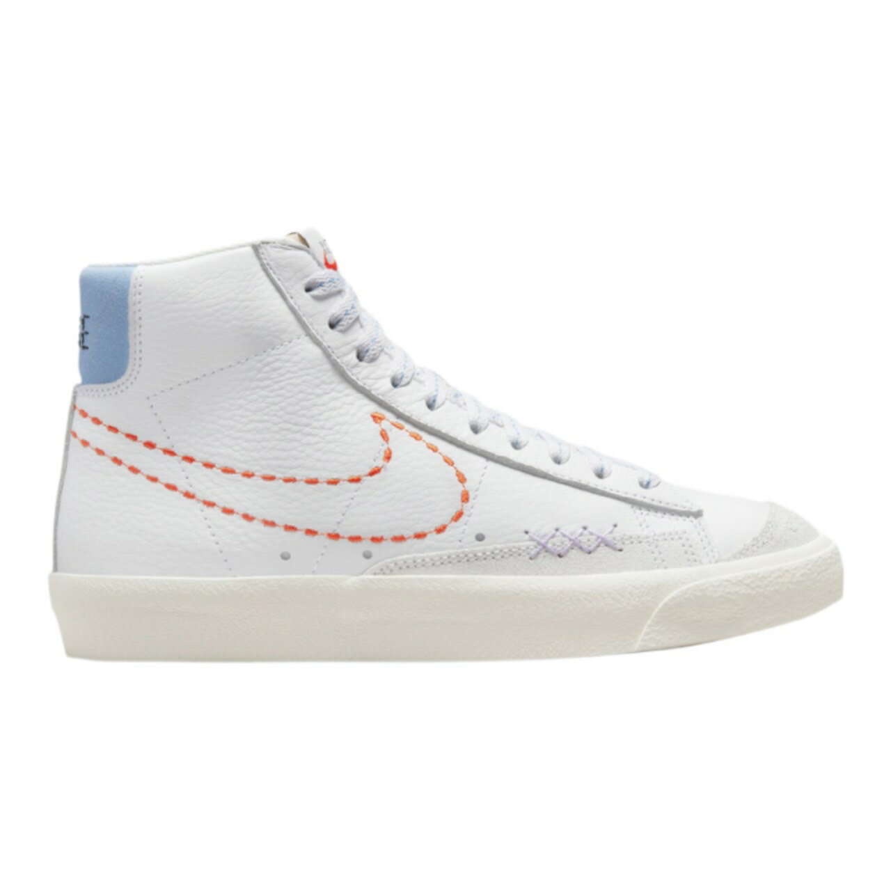 ナイキ レディース スニーカー ブレーザー Nike Blazer Mid 77 - White/Safety Orange/Lilac 白 ホワイト ハイカッ...
