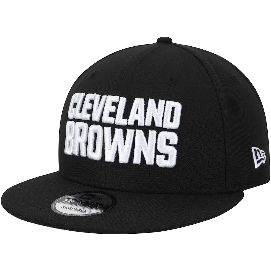 ニューエラ メンズ キャップ "Cleveland Browns" New Era NFL B-Dub 9FIFTY Adjustable Hat 帽子 Black