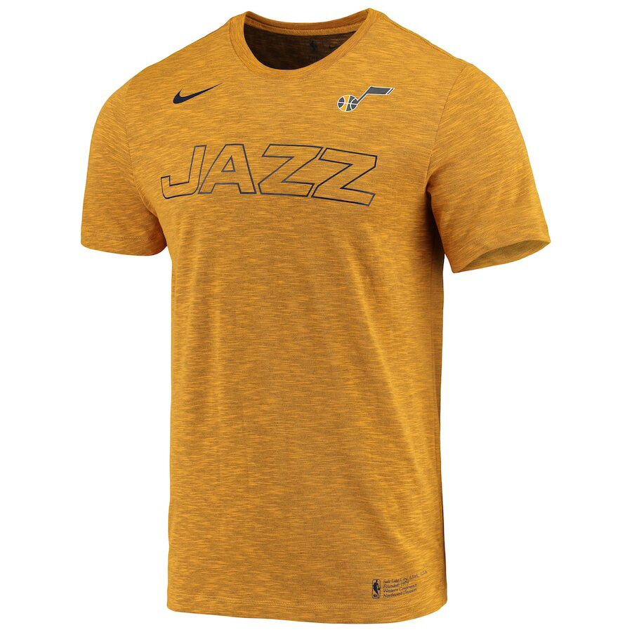 ナイキ メンズ Tシャツ Utah Jazz Nike Essential Facility Performance T-Shirt 半袖 Heathered Gold