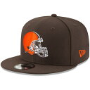 ニューエラ メンズ キャップ Cleveland Browns New Era NFL Basic 9FIFTY Adjustable Snapback Hat 帽子 Brown