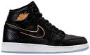 ジョーダン レトロ1 ハイ キッズ/レディース Jordan 1 Retro High スニーカー Black/Metallic Gold/Summit Whi...