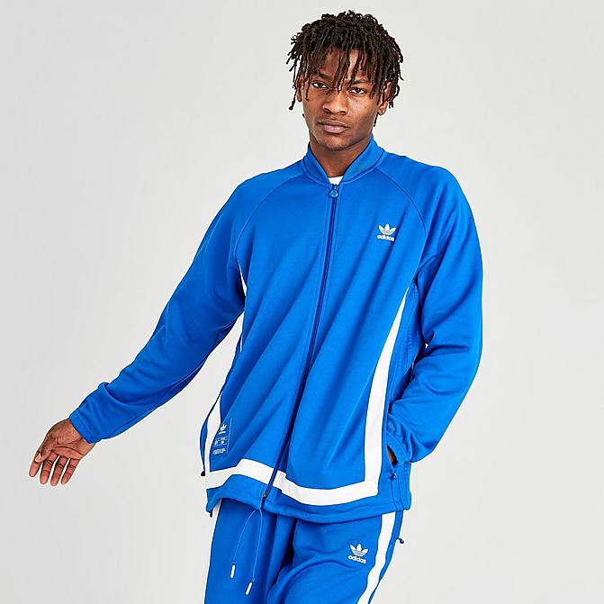 アディダス オリジナルス メンズ トラックジャケット adidas Originals Warm-Up Track Jacket ジャージー Royal Blue/White