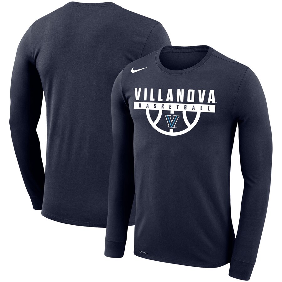 ナイキ メンズ ロンT Villanova Wildcats ビラノバ大学 Nike Basketball Drop Legend Long Sleeve Performance T-Shirt Tシャツ 長袖 Navy