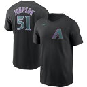 iCL Y TVc Randy Johnson Arizona Diamondbacks Nike Cooperstown Collection Name & Number T-Shirt  Black