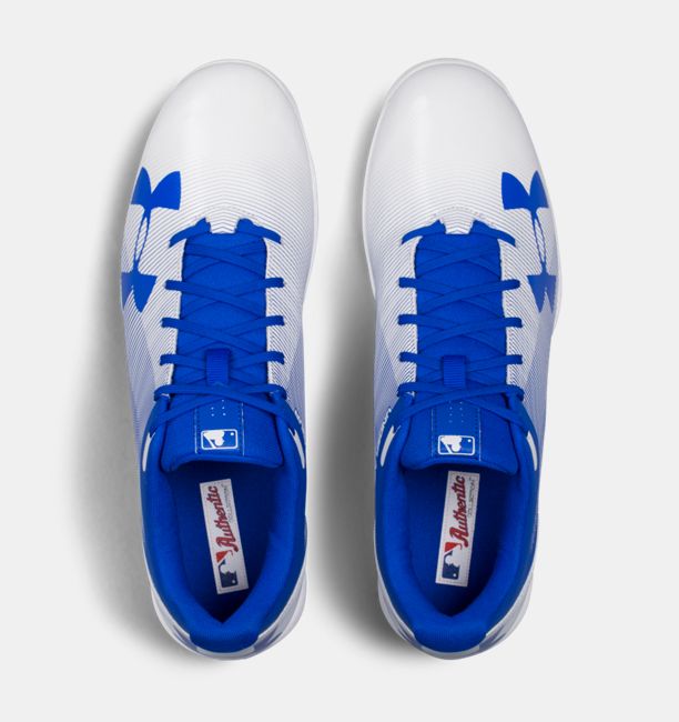 アンダーアーマー メンズ ベースボールシューズ Under Armour Leadoff Low RM Baseball Shoes 野球 スパイク Team Royal/White オリジナルBOXなし