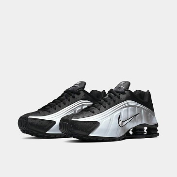 ナイキ メンズ Nike Shox R4 Casual Shoes スニーカー Black/Black/Metallic Silver/Bright Crimson