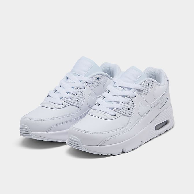 trois　HOMMEのナイキ キッズ/ジュニア エアマックス90 Nike Air Max 90 PS スニーカー White/Metallic Silver｜アングル2