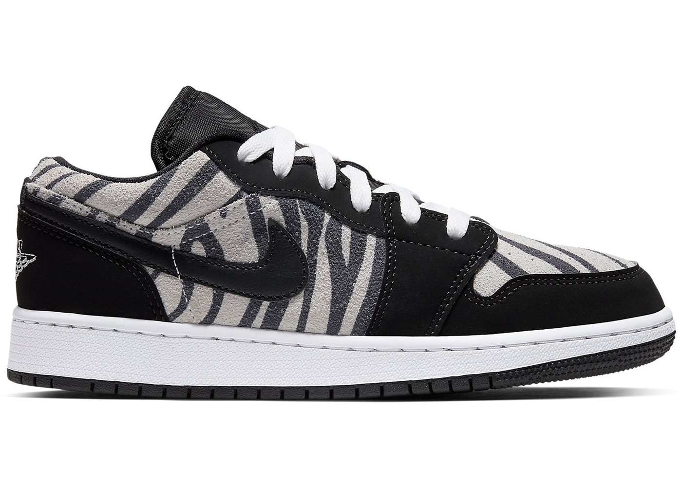 楽天trois　HOMMEジョーダン1キッズ/レディース スニーカー Jordan 1 Low GS ローカット Black/Black/White