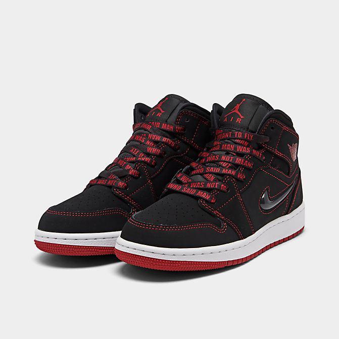 ジョーダン1 キッズ/レディース バッシュ Air Jordan 1 Mid SE GS スニーカー Blac...